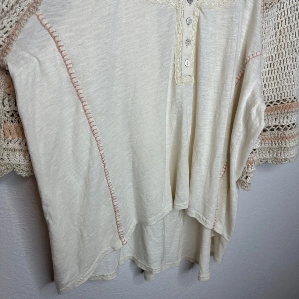 Free People Crochet Me Pullover Size Small NWT